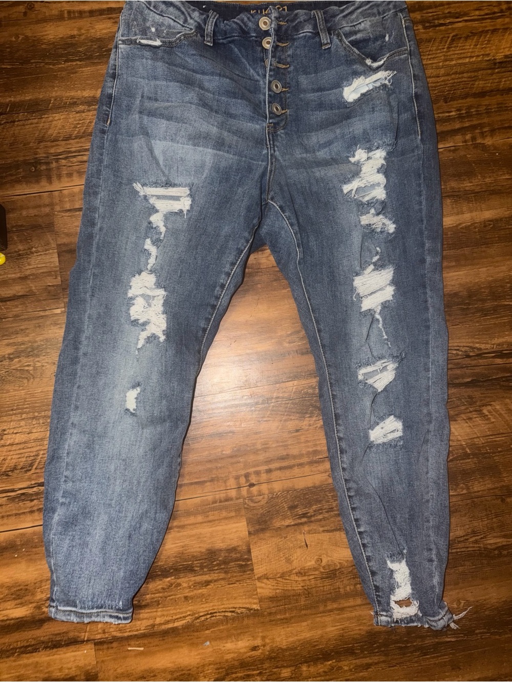 Rue21 Ripped Boyfriend Jeans - Blue